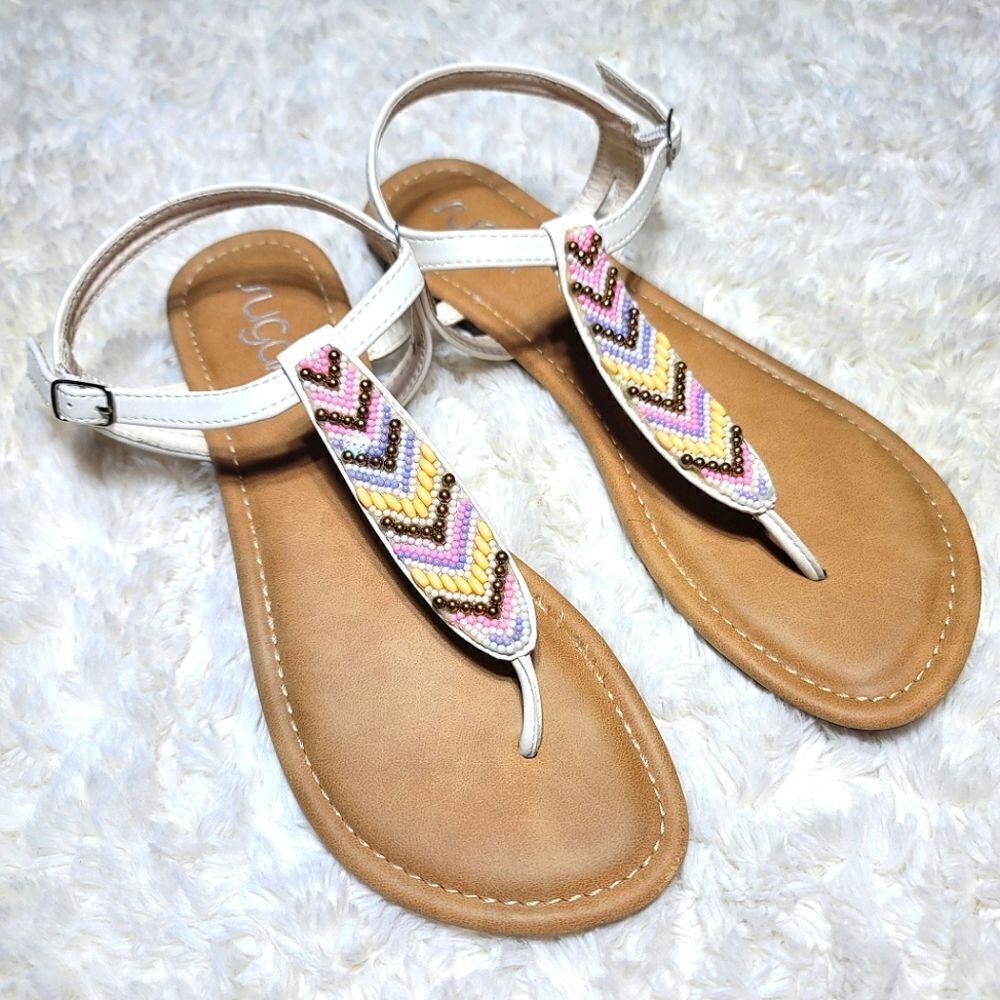 Sugar Polina Slingback Colorful Beaded Sandals